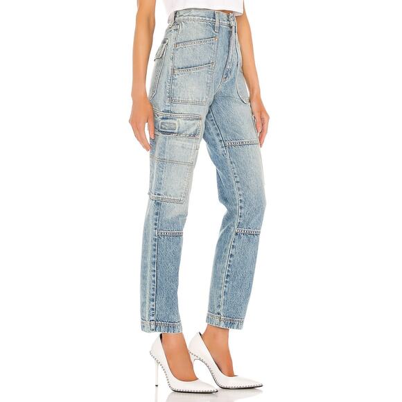 SLVRLAKE Savior Cargo High-Rise Straight Jeans Salt Flats Blue 24 NWOT - Picture 11 of 12